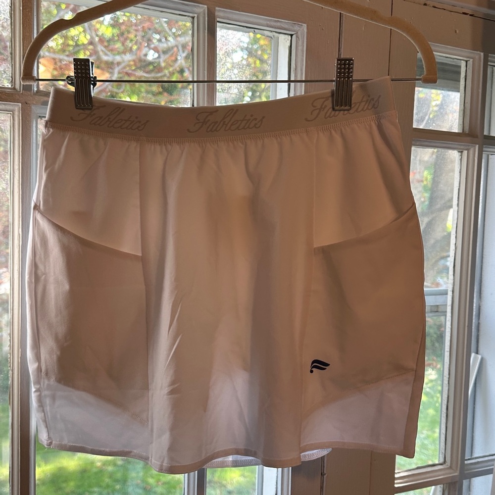 Fabletics White Skirt with Logo